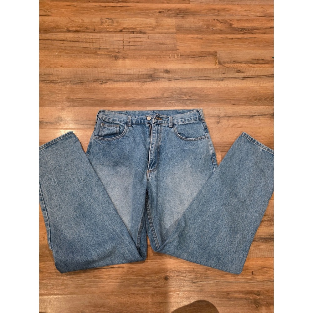 J. Galt Brandy Melville High Waisted Straight Leg Jeans Medium Wash 32x32 90s